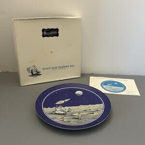 Historical Event Plate 1969 Seven Seas Traders Moon Landing 1st Edition